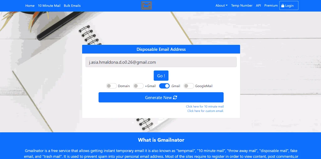 Emailnator Screenshot